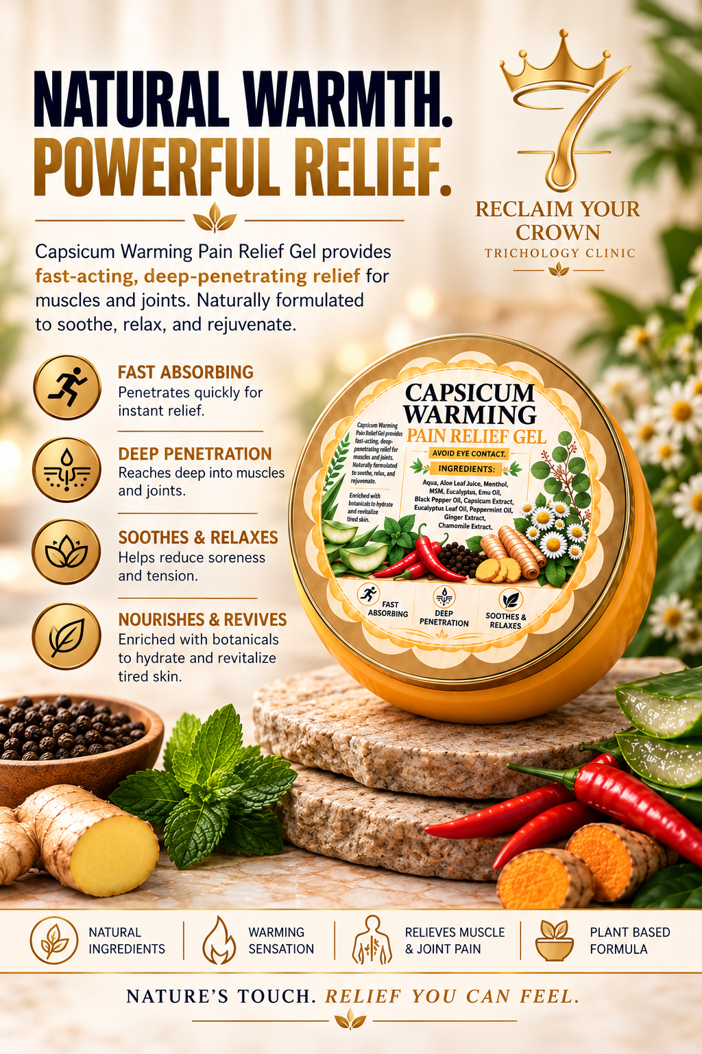 CAPSICUM WARMING PAIN RELIEF GEL- 5oz
